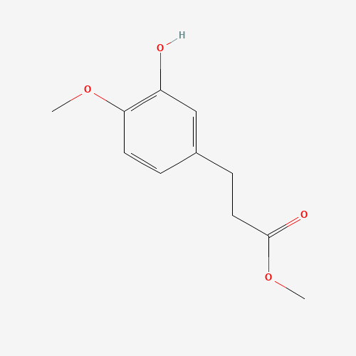 Methyl 3-(3-Hydroxy-4-methoxyphenyl)propanoate (CAS: 129150-61-4) - Chemical Structure and Molecular Formula 
