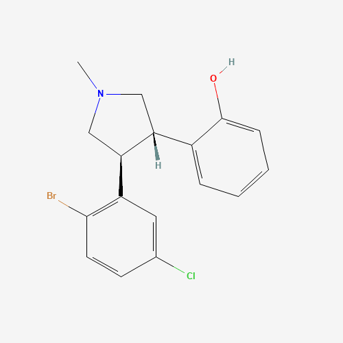 trans-N-Methyl-3-(2-hydroxyphenyl)-4-(2-bromo-5-chlorophenyl)pyrrolidine (CAS: 1000890-02-7) - Related Chemical Product