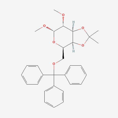 Methyl 3,4-O-Isopropylidene-2-O-methyl-6-O-trityl-a-D-galactopyranoside (CAS: 69182-49-6) - Chemical Structure and Molecular Formula 