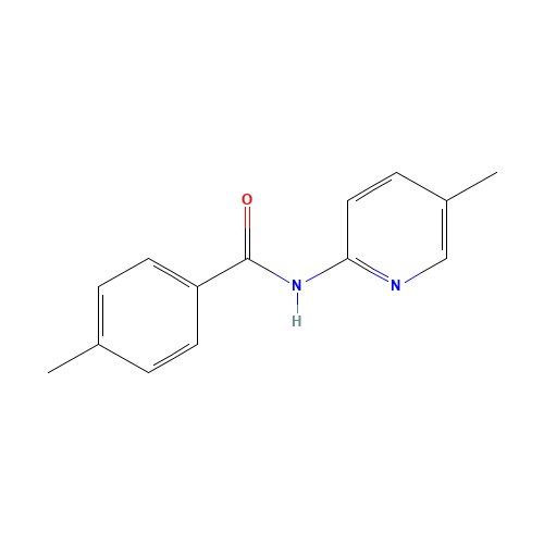4-Methyl-N-(5-methyl-2-pyridinyl)benzamide (CAS: 349122-64-1) - Chemical Structure and Molecular Formula 