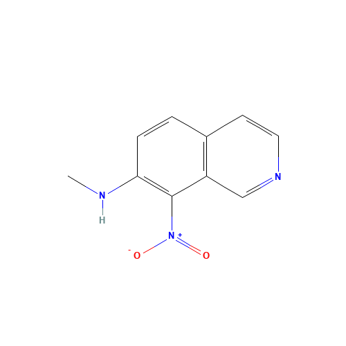 N-Methyl-8-nitro-7-isoquinolinamine (CAS: 148556-87-0) - Chemical Structure and Molecular Formula 