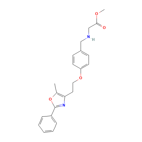 N-[[4-[2-(5-Methyl-2-phenyl-4-oxazolyl)ethoxy]phenyl]methyl]glycine Methyl Ester (CAS: 331746-65-7) - Related Chemical Product