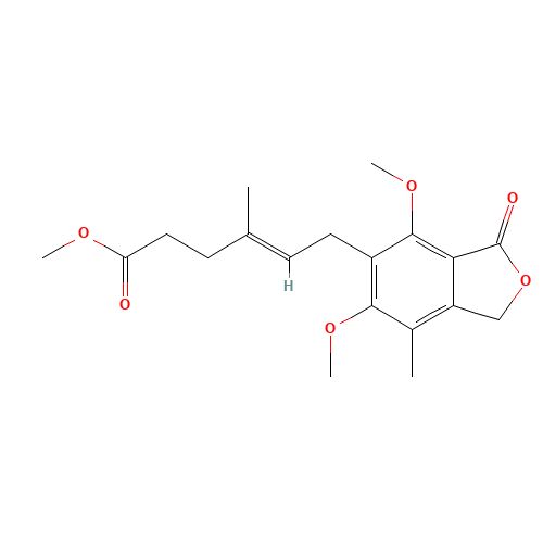 6-O-Methyl Mycophenolic Acid Methyl Ester (CAS: 60435-90-7) - Chemical Structure and Molecular Formula 