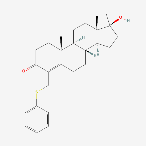 17a-Methyl-4-[(phenylthio)methyl]testosterone (CAS: 71507-77-2) - Related Chemical Product