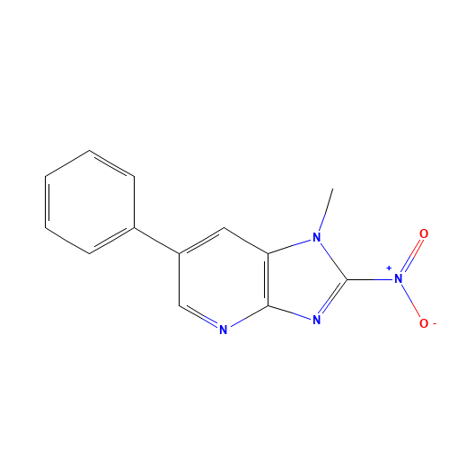 1-Methyl-2-nitro-6-phenylimidazo[4,5-B]pyridine (CAS: 129018-59-3) - Chemical Structure and Molecular Formula 