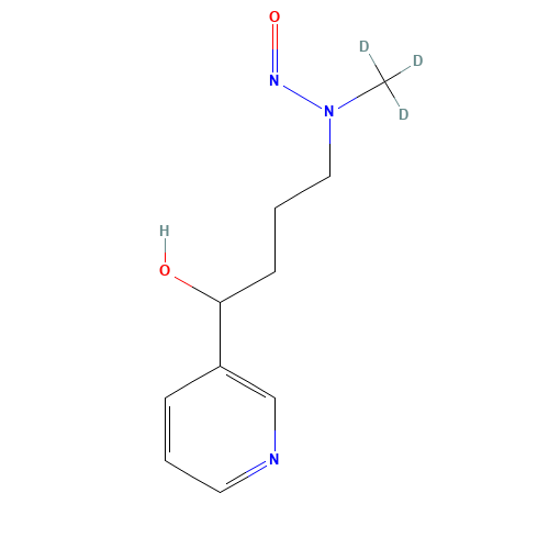4-(Methyl-d3-nitrosamino)-1-(3-pyridyl)-1-butanol (CAS: 1020719-61-2) - Chemical Structure and Molecular Formula 