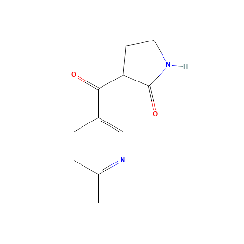6-Methyl-3-pyridoyl-2-pyrrolidinone (CAS: 1076198-57-6) - Chemical Structure and Molecular Formula 