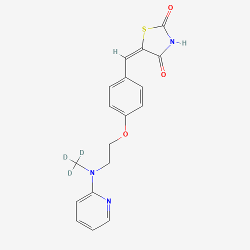 5-[4-[2-((Methyl-d3)pyridin-2-ylamino)ethoxy]benzylidene]thiazolidine-2,4-dione (CAS: 1185245-57-1) - Related Chemical Product
