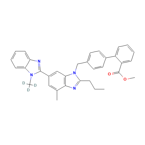 Methyl 4'-[[2-n-Propyl-4-methyl-6-(1-methylbenzimidazol-2-yl)-benzimidazol-1-yl]methyl]biphenyl-2-carboxylate-d3 (CAS: 1189944-53-3) - Related Chemical Product