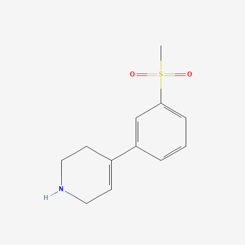 4-[3-(Methylsulfonyl)phenyl]-1,2,3,6-tetrahydropyridine (CAS: 346688-58-2) - Chemical Structure and Molecular Formula 