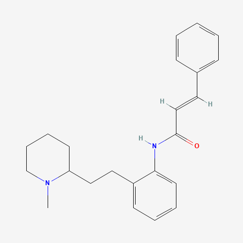 (2E)-N-[2-[2-(1-Methyl-2-piperidinyl)ethyl]phenyl]-3-phenyl-2-propenamide (CAS: 951155-18-3) - Chemical Structure and Molecular Formula 