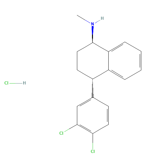 rac-trans-N-Methyl Sertraline Hydrochloride (CAS: 79836-76-3) - Chemical Structure and Molecular Formula 