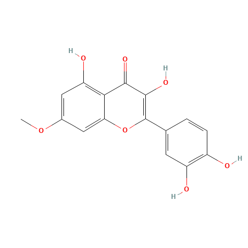 7-O-Methyl Quercetin (CAS: 90-19-7) - Chemical Structure and Molecular Formula 