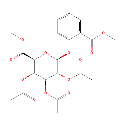 Methyl Salicylate b-D-O-Glucuronide Triacetate Methyl Ester (CAS: 101231-54-3) - Chemical Structure and Molecular Formula 