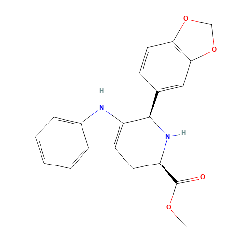 (1R,3R)-Methyl-1,2,3,4-tetrahydro-1-(3,4-methylenedioxyphenyl)-9H-pyrido[3,4-b]indole-3-carboxylate (CAS: 171596-41-1) - Related Chemical Product