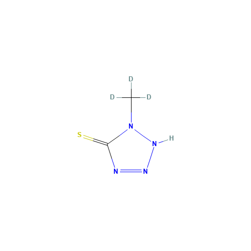 N-Methyl-5-tetrazolethiol-d3 (CAS: 345909-96-8) - Chemical Structure and Molecular Formula 