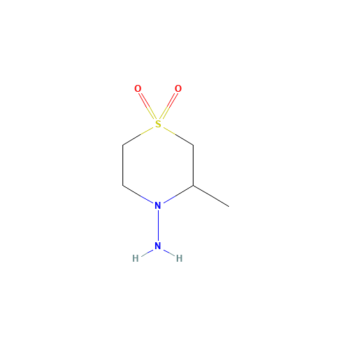 3-Methyl-4-thiomorpholinamine 1,1-Dioxide (CAS: 26494-77-9) - Chemical Structure and Molecular Formula 
