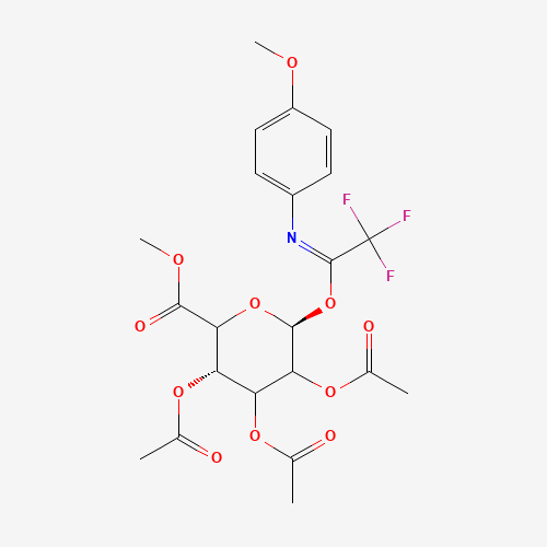Methyl 2,3,4-Triacetyl-D-glucopyranosiduronyl 1-(N-4-Methoxyphenyl)-2,2,2-trifluoroacetimidate (CAS: 918158-52-8) - Related Chemical Product