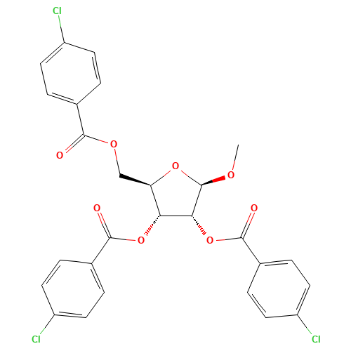 Methyl 2,3,5-Tri-O-p-chlorobenzoyl-b-D-ribofuranoside (CAS: 29755-00-8) - Related Chemical Product