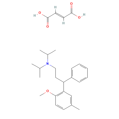 rac O-Methyl Tolterodine Fumarate (CAS: 1240303-69-8) - Chemical Structure and Molecular Formula 