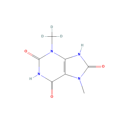 7-Methyl-3-(methyl-d3)uric Acid (CAS: 383160-11-0) - Chemical Structure and Molecular Formula 