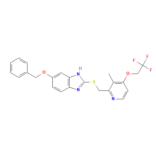 2-[[[3-Methyl-4-(2,2,2-trifluoroethoxy)-2-pyridyl]methyl]thio]-5-benzyloxy-1H-benzimidazole (CAS: 1076198-61-2) - Related Chemical Product
