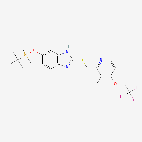 2-[[[3-Methyl-4-(2,2,2-trifluoroethoxy)-2-pyridyl]methyl]thio]-5-(tert-butyldimethylsilyloxy)-1H-benzimidazole (CAS: 1076198-62-3) - Related Chemical Product