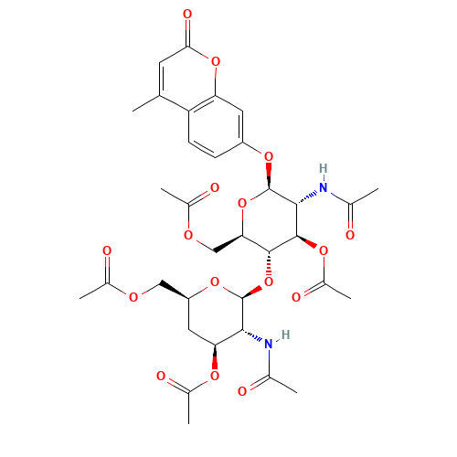 4-Methylumbelliferyl 4-Deoxy-b-D-chitobiose Peracetate (CAS: 1228931-52-9) - Related Chemical Product