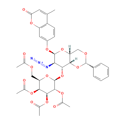 4-Methylumbelliferyl 2-Azido-2-deoxy-3-O-(tetra-O-acetyl-b-D-galactopyranosyl)-4,6-O-phenylmethylene-a-D-galactopyranoside (CAS: 1147438-61-6) - Related Chemical Product