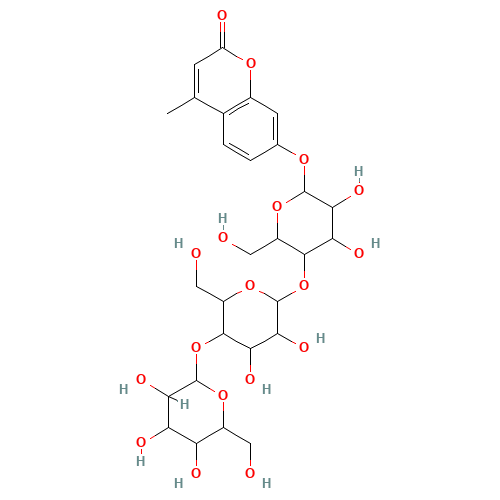 4-Methylumbelliferyl b-D-Cellotrioside (CAS: 84325-18-8) - Chemical Structure and Molecular Formula 