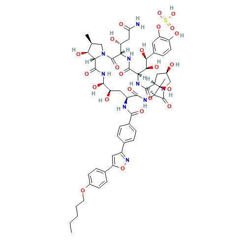 Micafungin (CAS: 235114-32-6) - Chemical Structure and Molecular Formula 