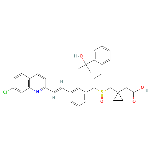 Montelukast Sulfoxide (CAS: 909849-96-3) - Chemical Structure and Molecular Formula 