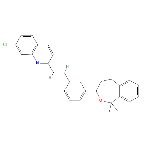 Montelukast Cyclizate Ether impurity (CAS: 168214-67-3) - Chemical Structure and Molecular Formula 