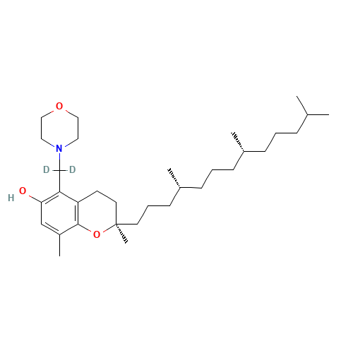 5-(4-Morpholinylmethyl) δ-Tocopherol (CAS: 936230-68-1) - Chemical Structure and Molecular Formula 