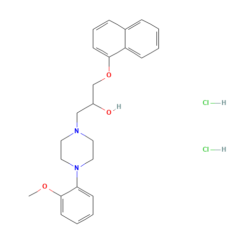 Naftopidil Dihydrochloride (CAS: 57149-08-3) - Chemical Structure and Molecular Formula 