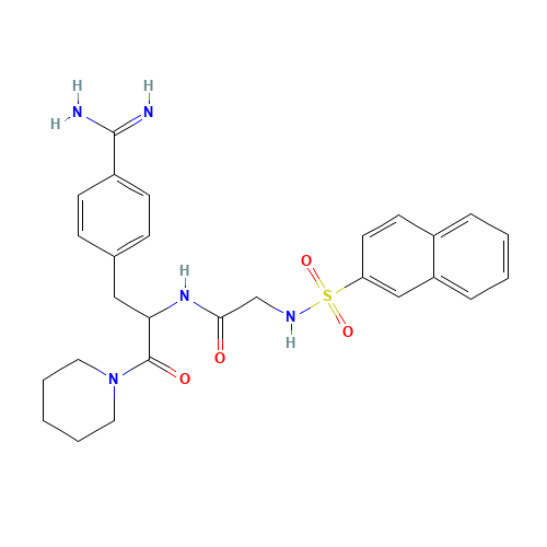 Na-(2-Naphthalenesulfonylglycyl)-4-amidino-D,L-phenylalaninepiperidide (CAS: 86125-48-6) - Chemical Structure and Molecular Formula 