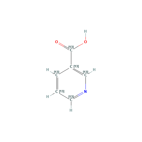 Nicotinic Acid-13C6 (CAS: 1189954-79-7) - Chemical Structure and Molecular Formula 