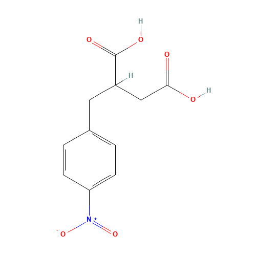 D,L-(p-Nitrobenzyl)succinic Acid (CAS: 56416-12-7) - Chemical Structure and Molecular Formula 