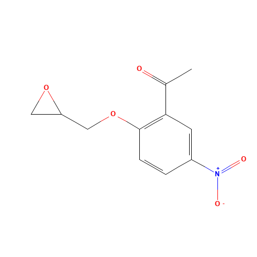 5-Nitro-2-(oxiranylmethoxy)acetophenone (CAS: 329722-31-8) - Chemical Structure and Molecular Formula 