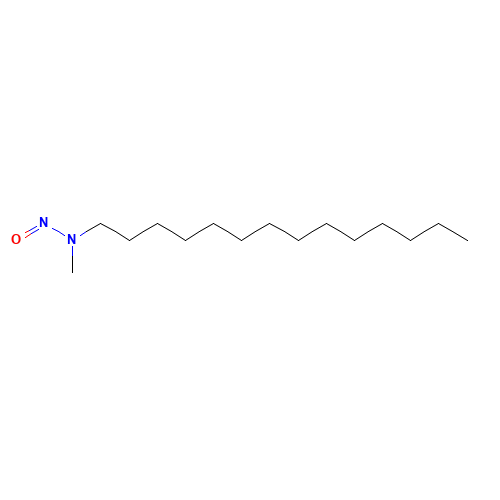 N-Nitroso-N-methyl-N-tetradecylamine (CAS: 75881-20-8) - Chemical Structure and Molecular Formula 