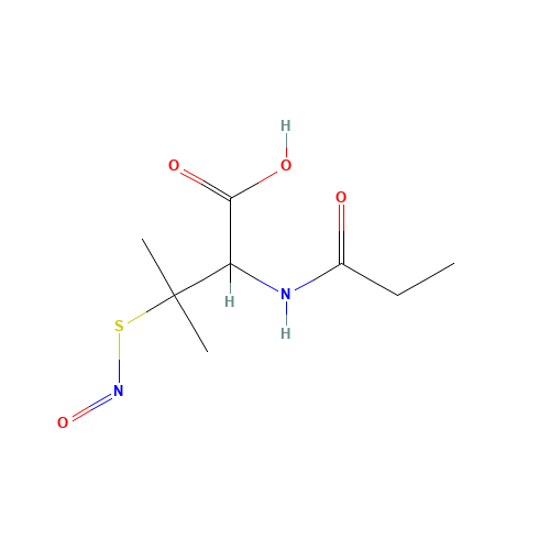 S-Nitroso-N-propionyl-D,L-penicillamine (CAS: 225233-98-7) - Chemical Structure and Molecular Formula 