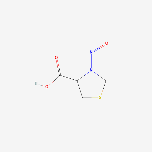 rac N-Nitroso Thiazolidine-4-carboxylic Acid (CAS: 88381-44-6) - Chemical Structure and Molecular Formula 