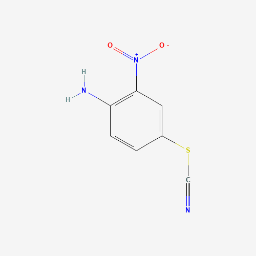 2-Nitro-4-thiocyanato Aniline (CAS: 54029-45-7) - Chemical Structure and Molecular Formula 