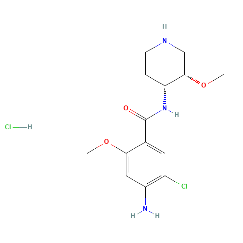 Nor Cisapride Hydrochloride (CAS: 221180-26-3) - Chemical Structure and Molecular Formula 