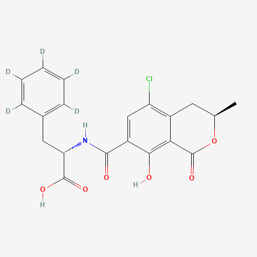 Ochratoxin A-d5 (CAS: 666236-28-8) - Chemical Structure and Molecular Formula 