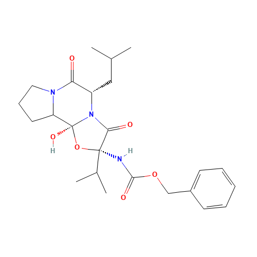 [2R-(2a,5a,10ab,10ba)]-[Octahydro-10b-hydroxy-2-(1-methylethyl)-5-(2-methylpropyl)-3,6-dioxo-8H-oxazolo[3,2-a]pyrrolo[2,1-c]pyrazin-2-yl]-carbamic Acid (CAS: 24177-09-1) - Related Chemical Product