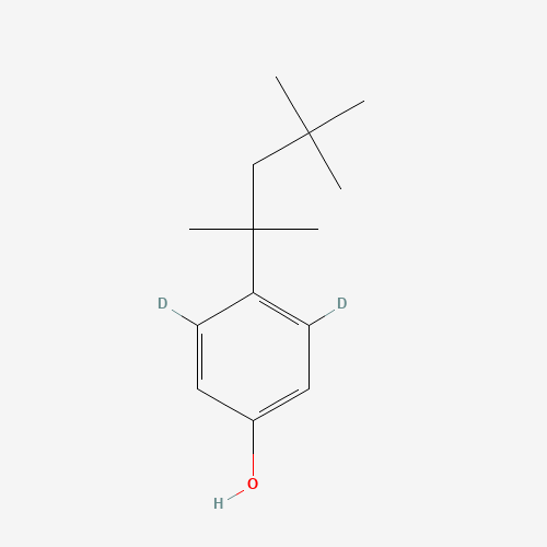 4-tert-Octylphenol-3,5-d2 (CAS: 1173021-20-9) - Chemical Structure and Molecular Formula 