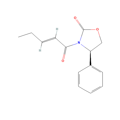 [R-(E)]-3-(1-Oxo-2-pentenyl)-4-phenyl-2-oxazolidinone (CAS: 188559-05-9) - Chemical Structure and Molecular Formula 