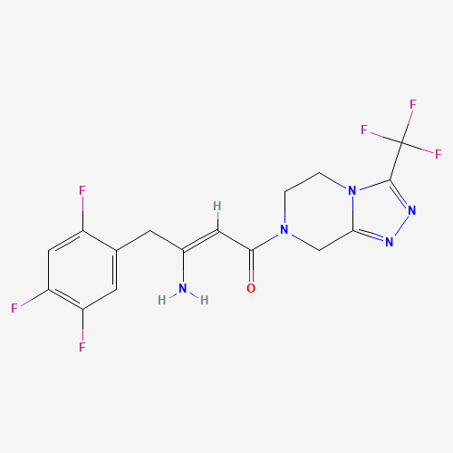 (2Z)-4-Oxo-4-[3-(trifluoromethyl)-5,6-dihydro-[1,2,4]triazolo[4,3-a]pyrazin-7(8H)-yl]-1-(2,4,5-trifluorophenyl)but-2-en-2-amine (CAS: 767340-03-4) - Related Chemical Product