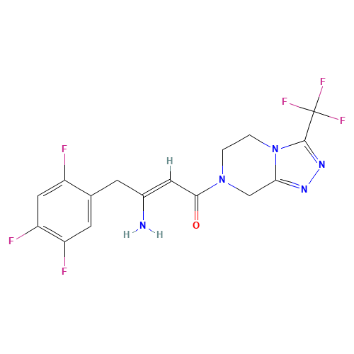 (2Z)-4-Oxo-4-[3-(trifluoromethyl)-5,6-dihydro-[1,2,4]triazolo[4,3-a]pyrazin-7(8H)-yl]-1-(2,4,5-trifluorophenyl)but-2-en-2-amine (CAS: 767340-03-4) - Related Chemical Product